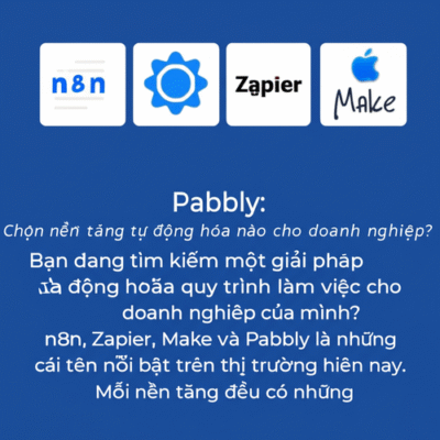 n8n, Zapier, Make, Pabbly: Chọn nền tảng tự động hóa nào cho doanh nghiệp?